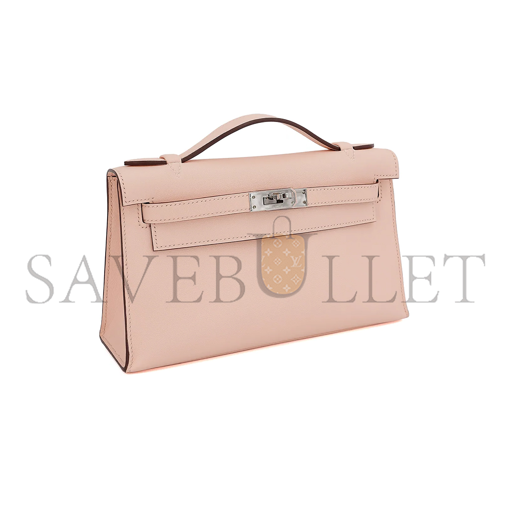 H**mes master kelly pochette rose eglantine swift (22*14*7cm)
